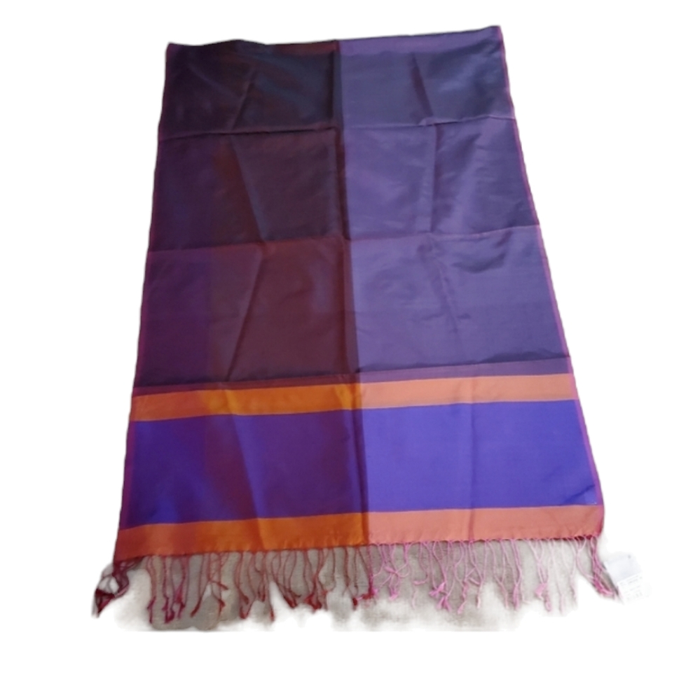 Katan Silk 22x72" Purple & Orange